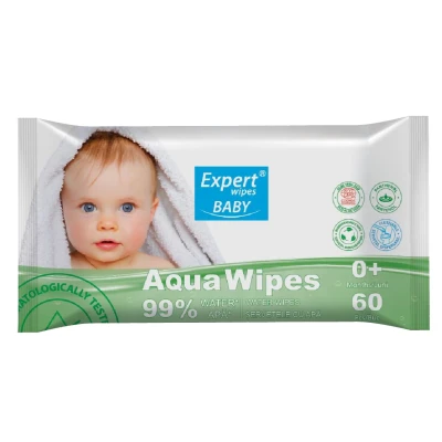 Servetele Bebelusi cu Extract de Aloe Vera Expert Wipes 60 Buc.